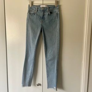IRO Women’s Demin Jeans Blue Raw Hem Frayed